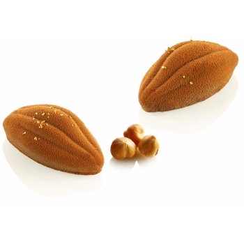 MOULE SILIKOMART PROFESSIONNEL 16 CABOSSES CACAO